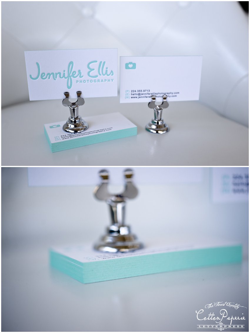 cottonpaperie letterpress business cards on crane lettra and edge paint
