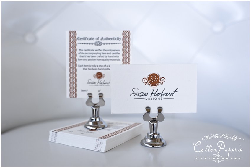 cottonpaperie letterpress business cards on crane lettra and edge paint