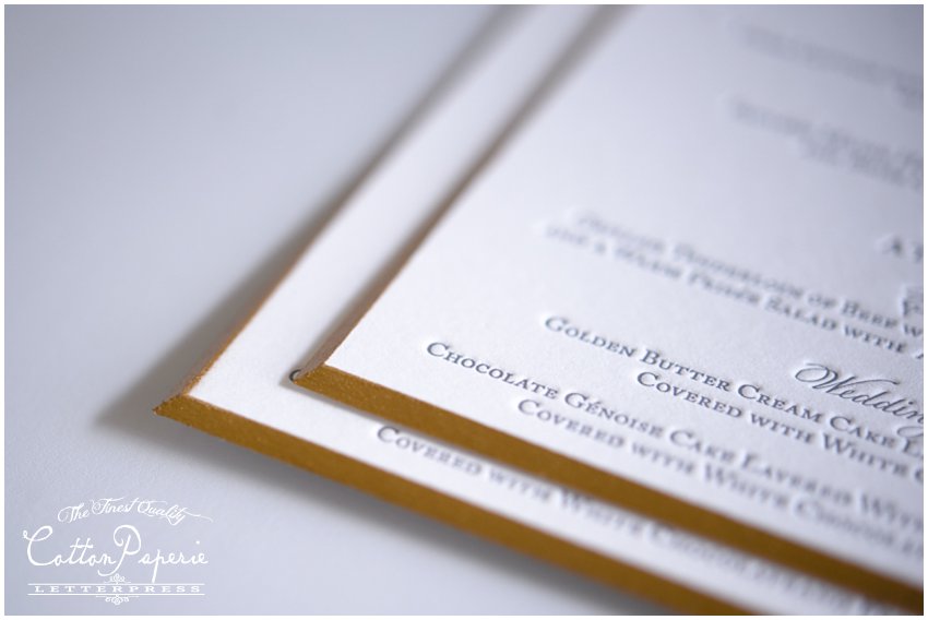 cottonpaperie letterpress invitation with beveled and gilded edges cottonpaperie letterpress invitation with beveled and gilded edges